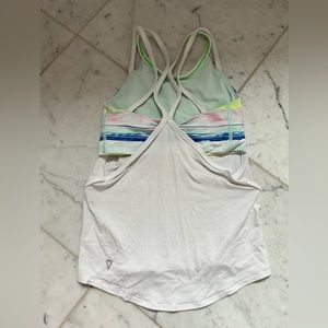 Ivviva Girls Strappy tank top with built in bra - size 8